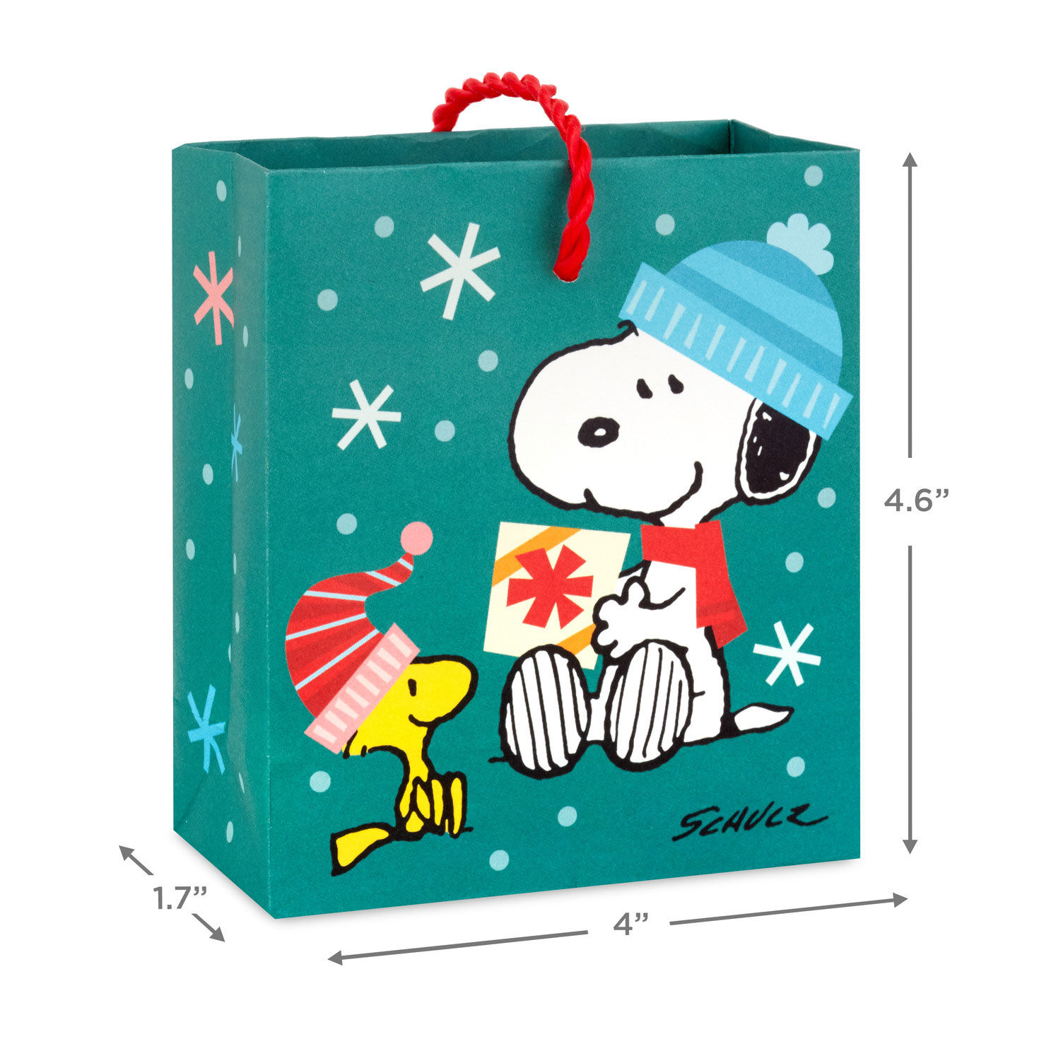 4.6 Peanuts Snoopy and Woodstock Christmas Gift Card Holder Mini Bag Gift Card Holders Hallmark