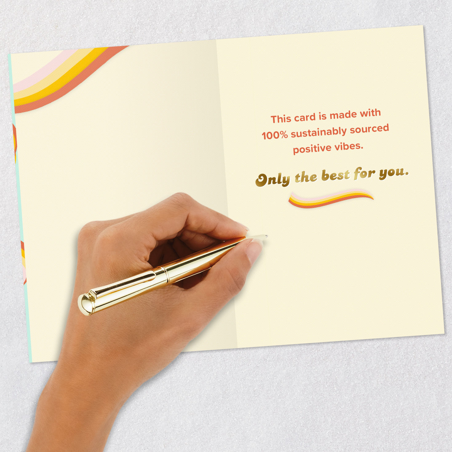 Groovy Lettering and Rainbow Encouragement Card Signing card image number 6