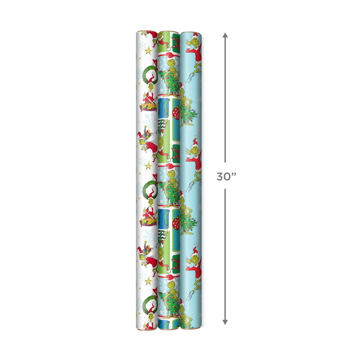 Dr. Seuss™ Grinch 3Pack Christmas Wrapping Paper Assortment, 105 sq
