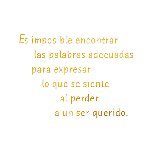A Wish for Peace and Comfort Spanish-Language Sympathy Card, 
