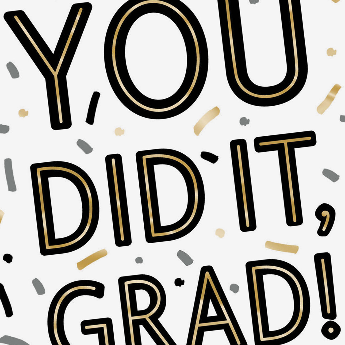 Confetti and Block Letters Money Holder Grad Cards Card Front Detail image number 5