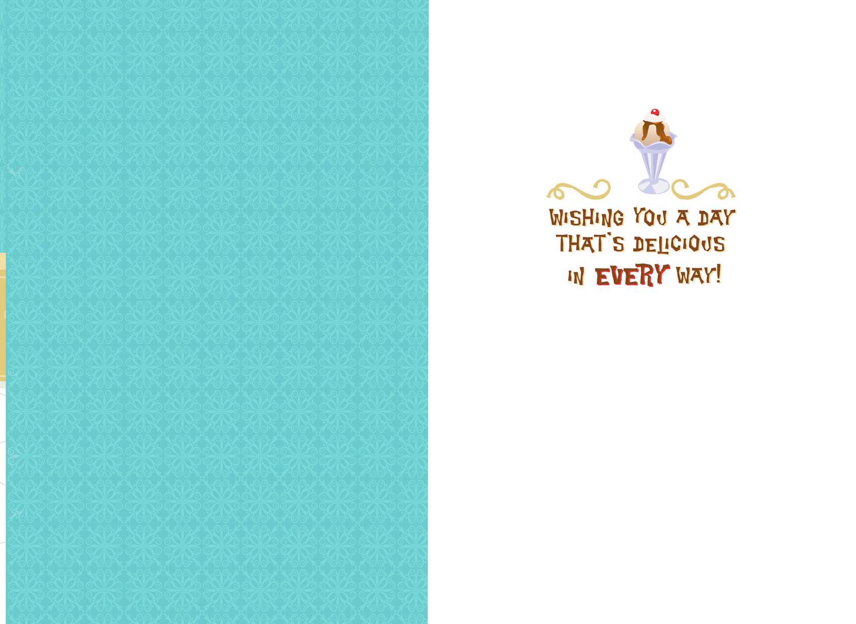 Chocolate Ice Cream Sundae Birthday Card