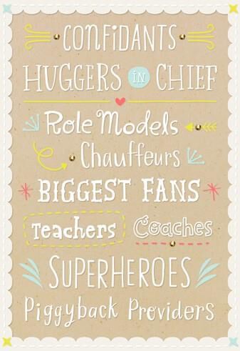Huggers, Fans, Superheroes and Daddies! Baby Card