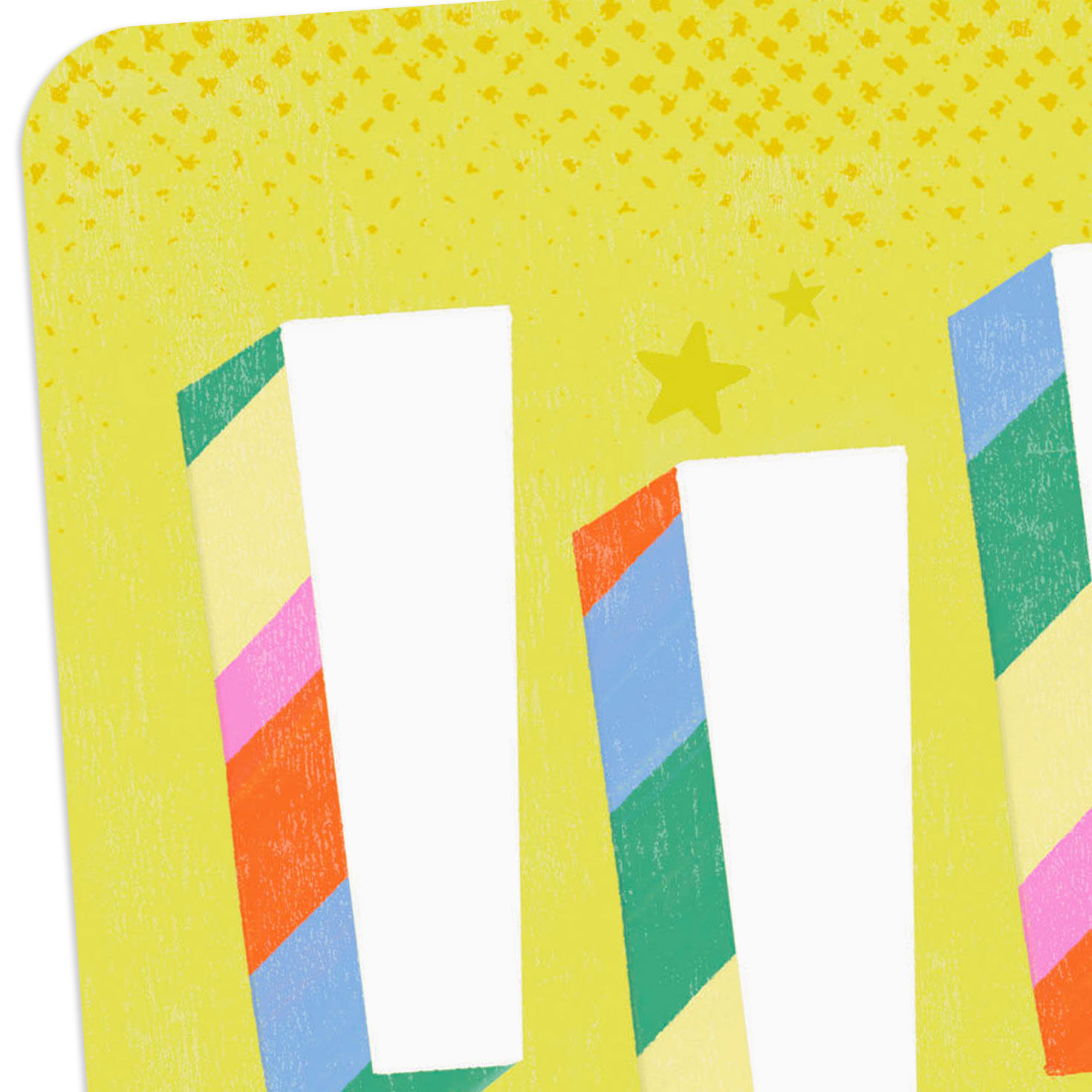 Exclamation Points and Stars Blank Card Card Front Detail image number 3