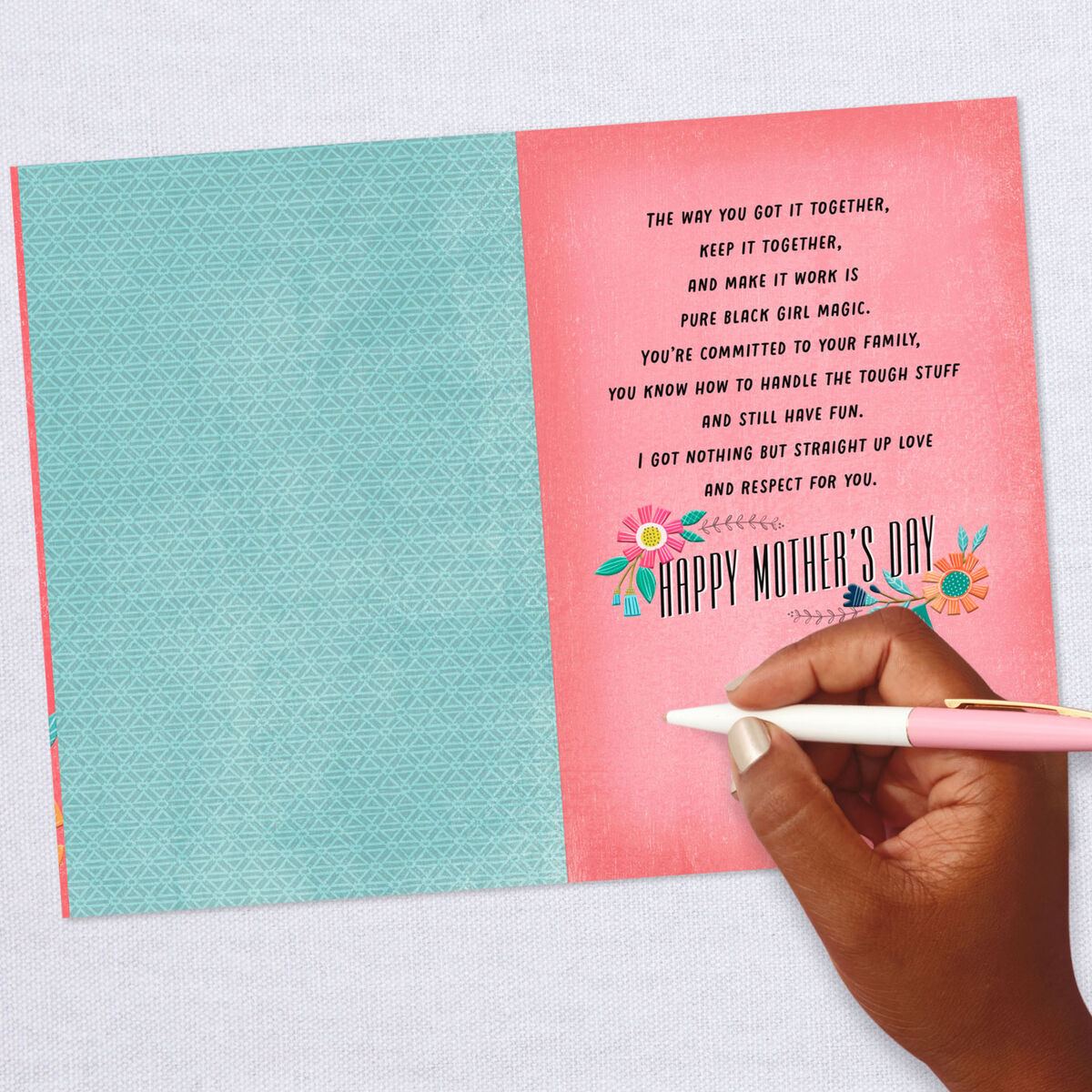 Pure Black Girl Magic Mother's Day Card for Sister Greeting Cards