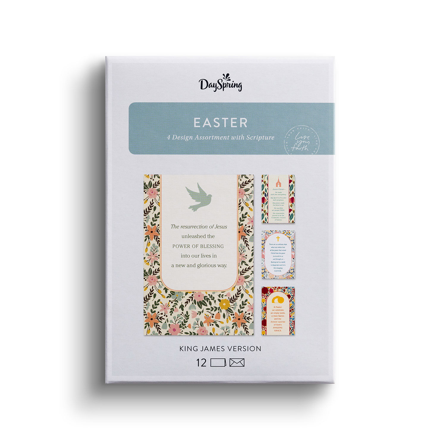 Flower Patterns Christian Easter Cards Assortment package front image number 2