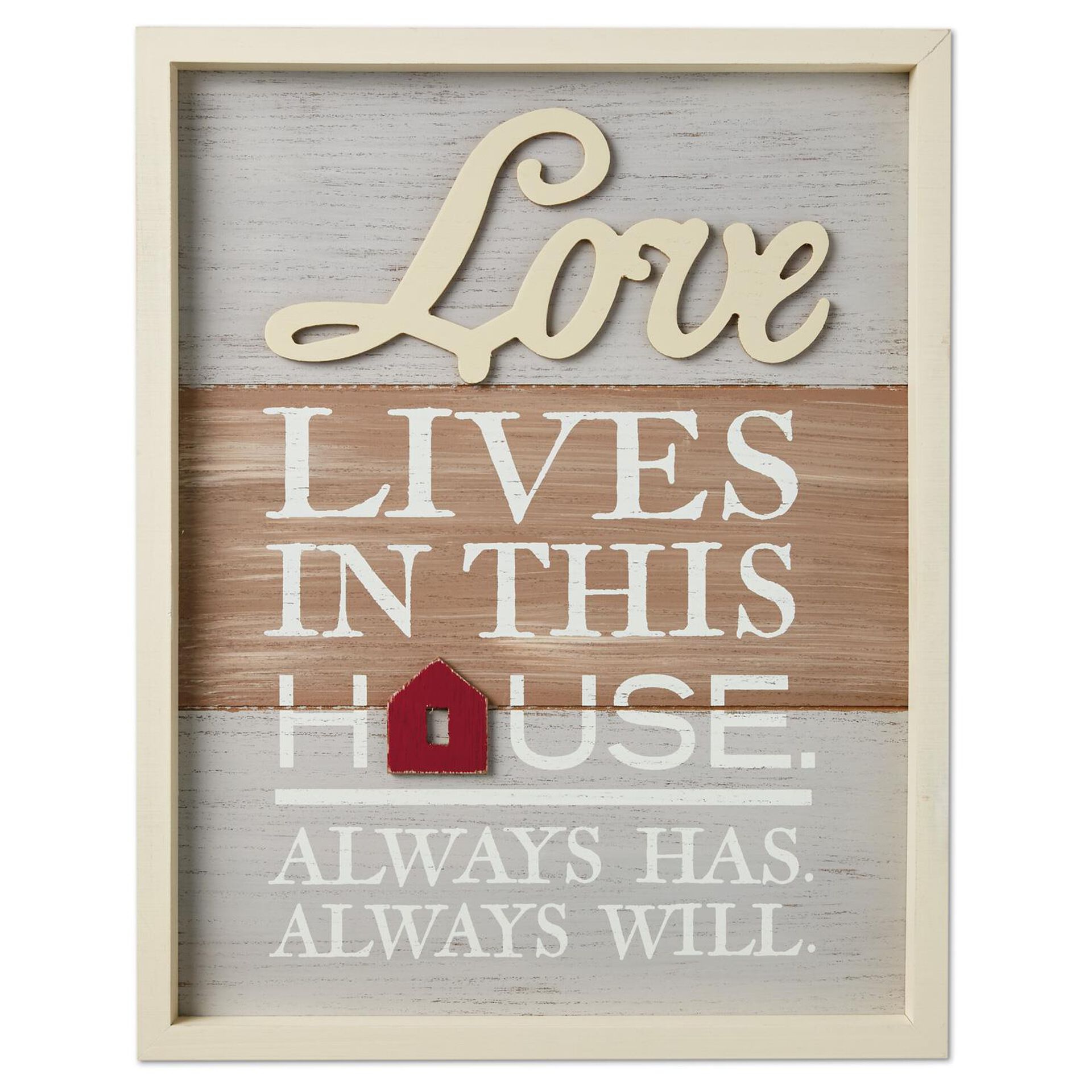 Love Lives In This House Rustic Wood Sign Plaques Signs Hallmark