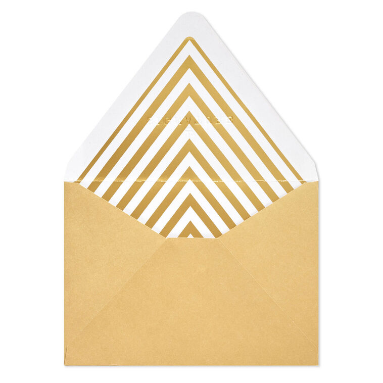 Gold Metallic Ink Envelopes Pack back with flap lifted image number 4