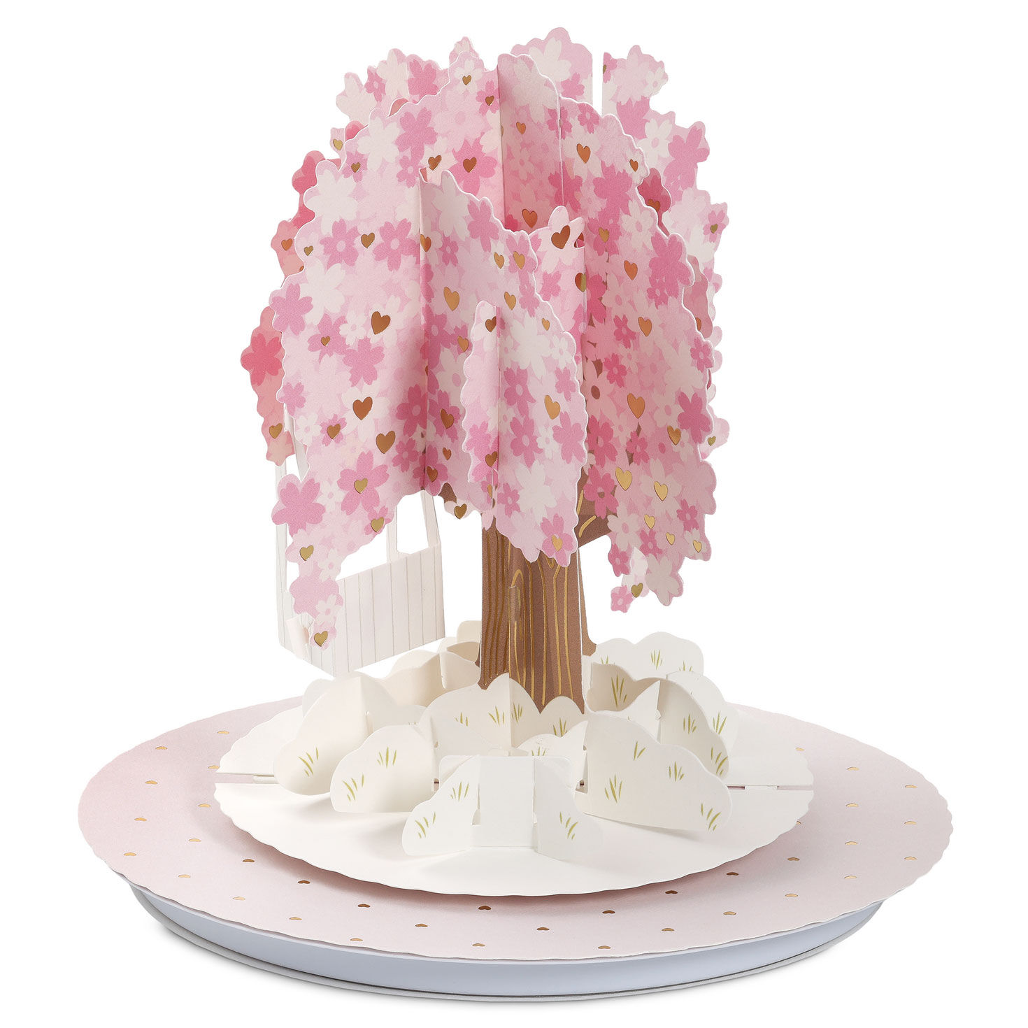 Cherry Blossom Tree 3D Musical Valentines Day Card card back image number 3