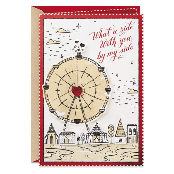 Love You By My Side Couple On Ferris Wheel Love Card, , large image number 1