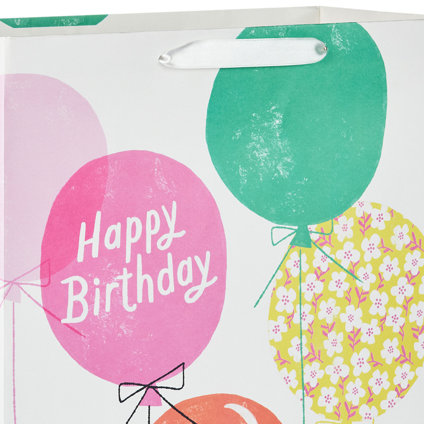 Sunglasses and Balloons Birthday Large and XL Gift Bags Handle Detail image number 4
