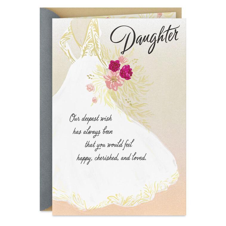 Our Deepest Wish Come True Wedding Card for Daughter
