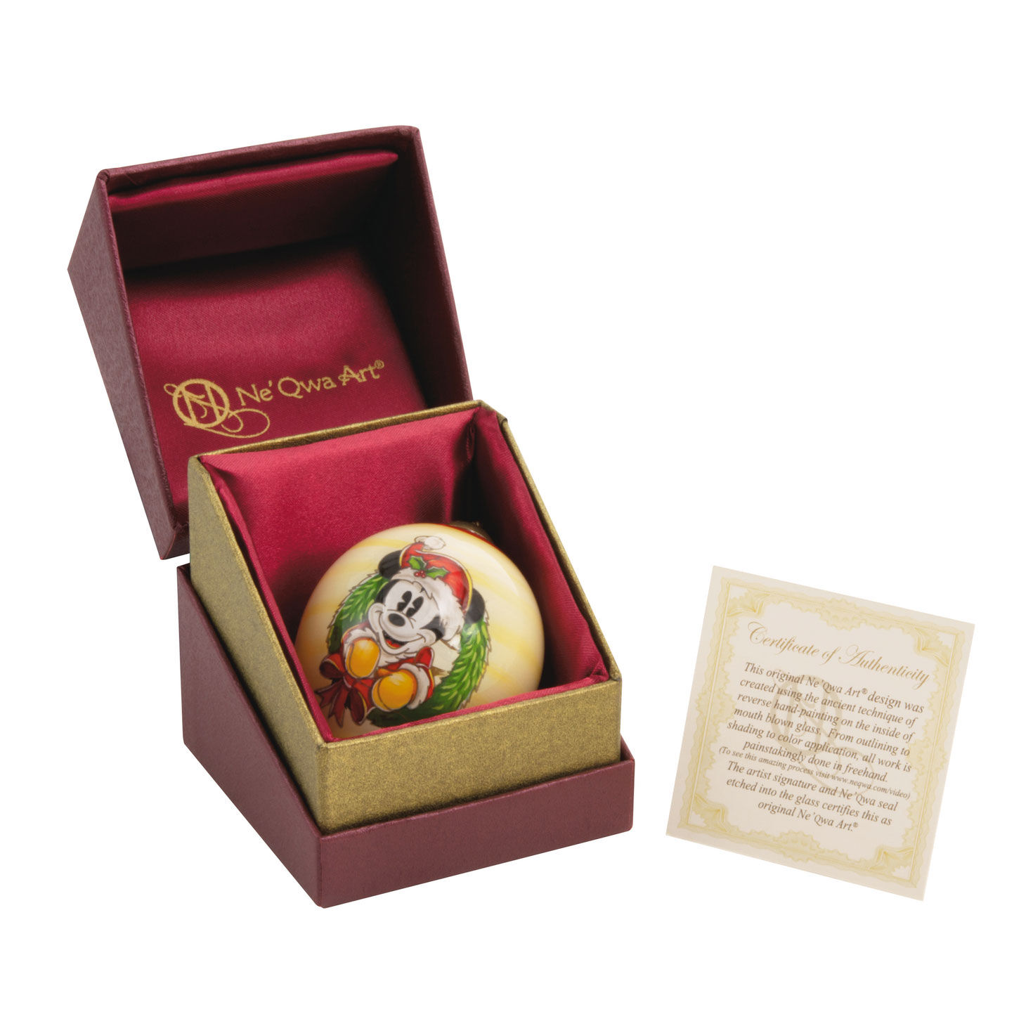 Disney Ne'Qwa Art® Mickey Mouse Hand-Painted Glass Hallmark Ornament for only USD 40.49 | Hallmark