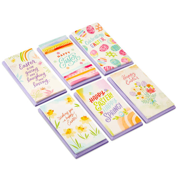 Watercolor Floral Assorted Boxed Money Holder Easter Cards, Pack of 36, , large image number 1