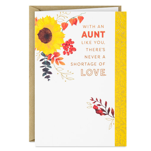 So Grateful for Your Love Thanksgiving Card for Aunt, 