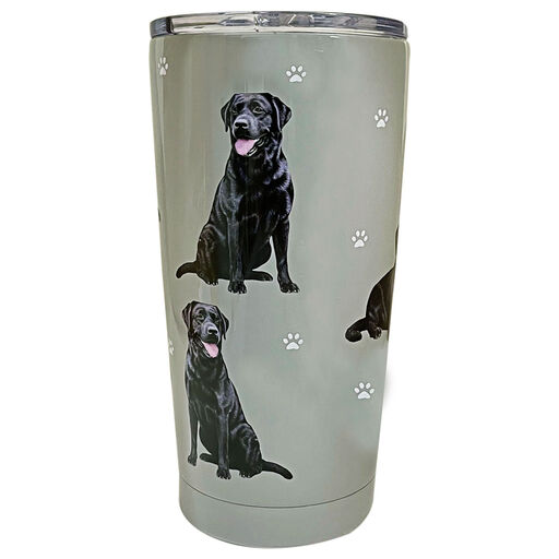 E&S Pets Black Labrador Stainless Steel Tumbler, 20 oz., 