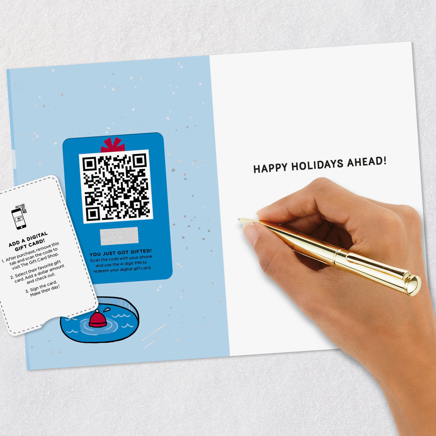 Ice Hole Skating Polar Bears Gift Card Greeting Funny Christmas Card for only USD 4.99 | Hallmark