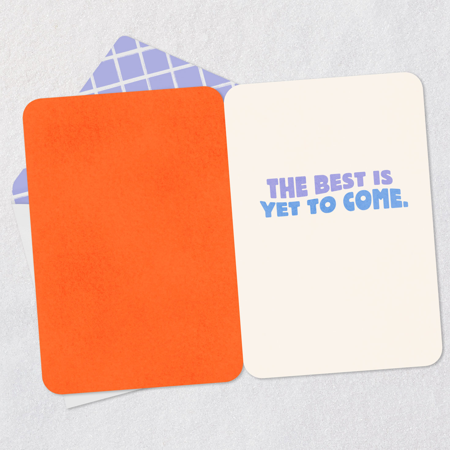 Believe Retro Lettering Encouragement Card Open card with envelope image number 3