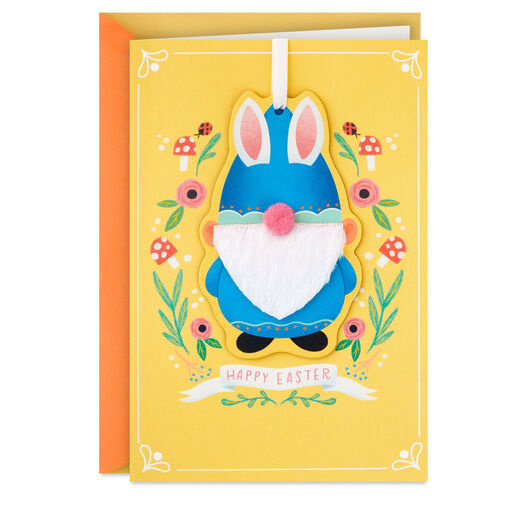 Happy Easter Gnome Easter Card With Ornament, 