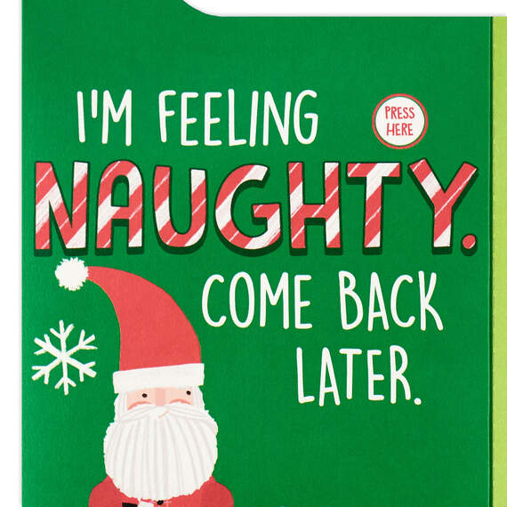 Naughty or Nice Talking Door Hanger Christmas Card With Sound, , large image number 4