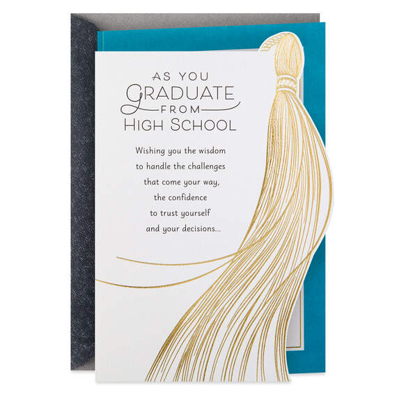 Three Wishes High School Graduation Card, , large image number 1