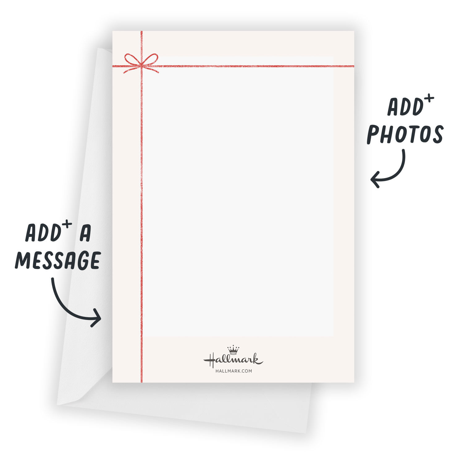 Ribbon Merry and Happy Flat Christmas Photo Card, , large image number 3