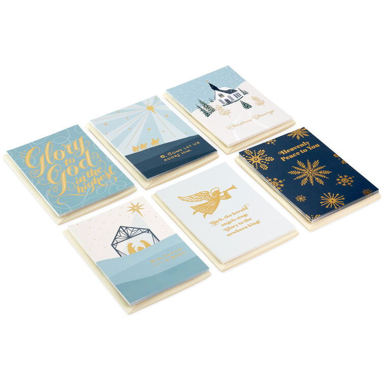 Heavenly Blessings Boxed Christmas Cards Assortment, Pack of 36