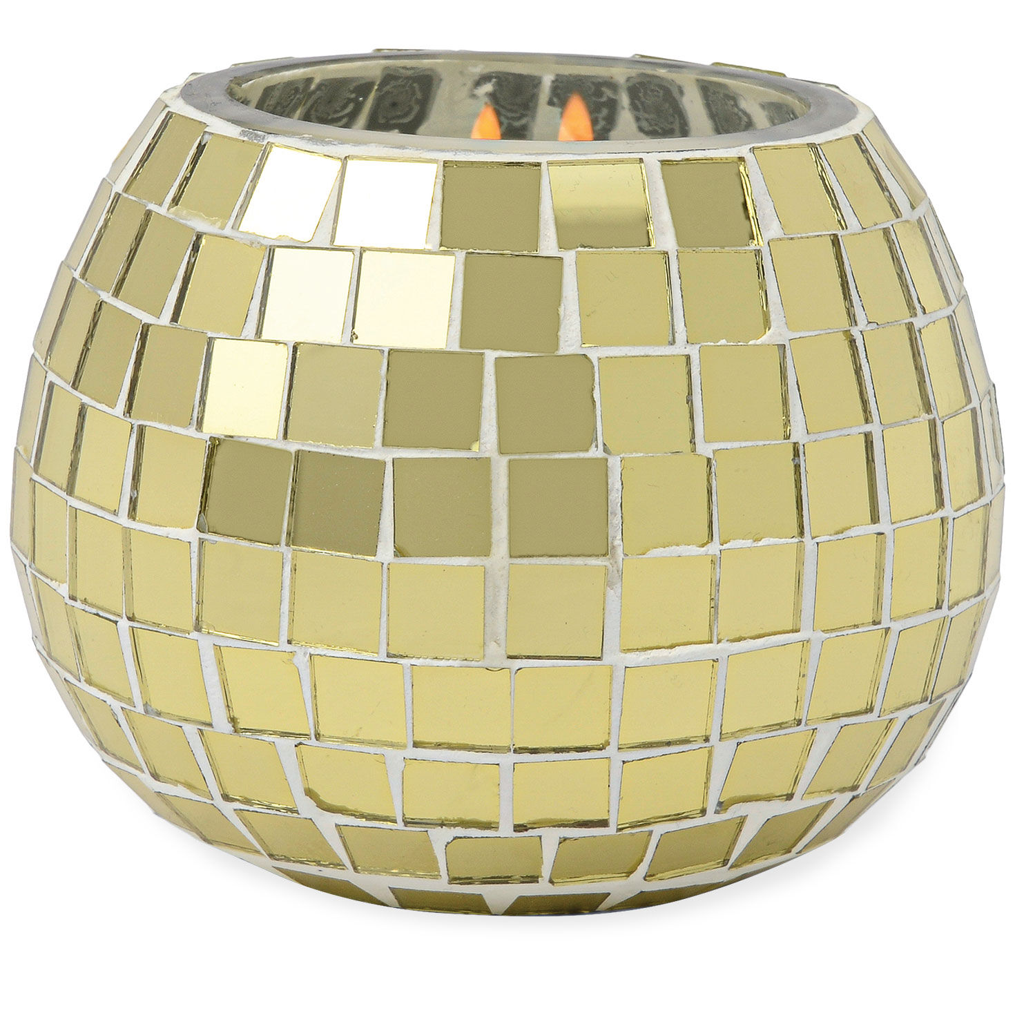 Paddywax Copal and Myrrh Gold Disco Ball Candle, 10 oz.