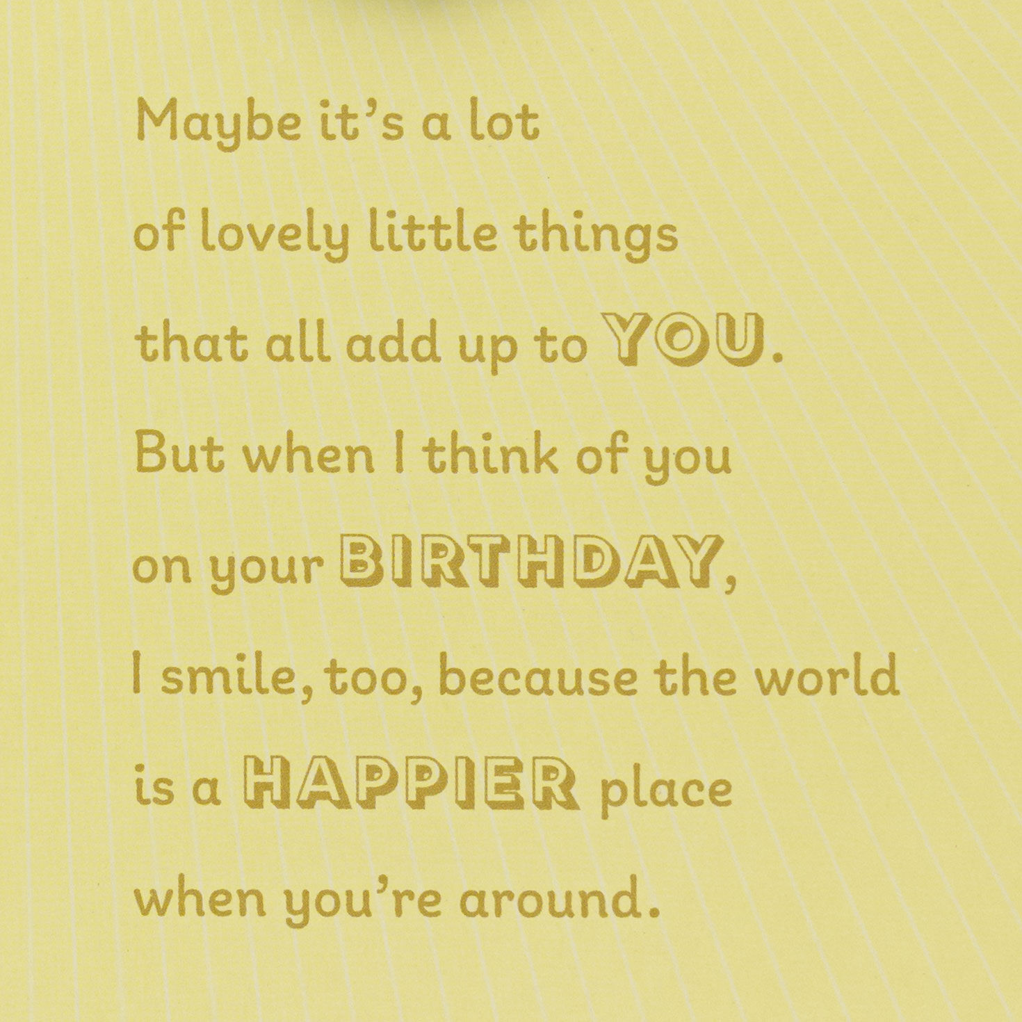 Smiling Daisy Pin on Yellow Ombr&eacute; Birthday Card Sentiment image number 3
