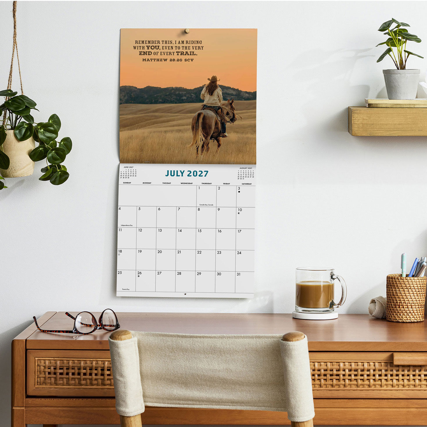 Bible Verses for Cowboys 2027 12-Month Calendar in use image number 5