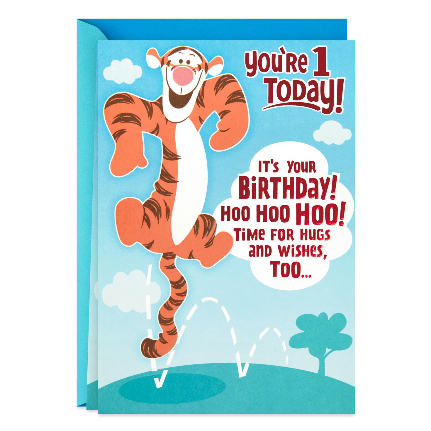 Disney Winnie the Pooh Tigger Pop-Up First Birthday Card