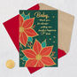 Elegant Poinsettia Love Christmas Card for Spouse Card Front with Envelope and Gold Seal image number 8