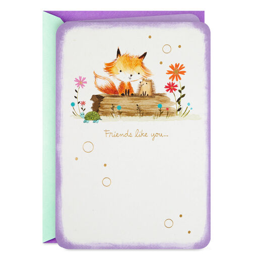 Fox and Hedgehog Friendship Card, 