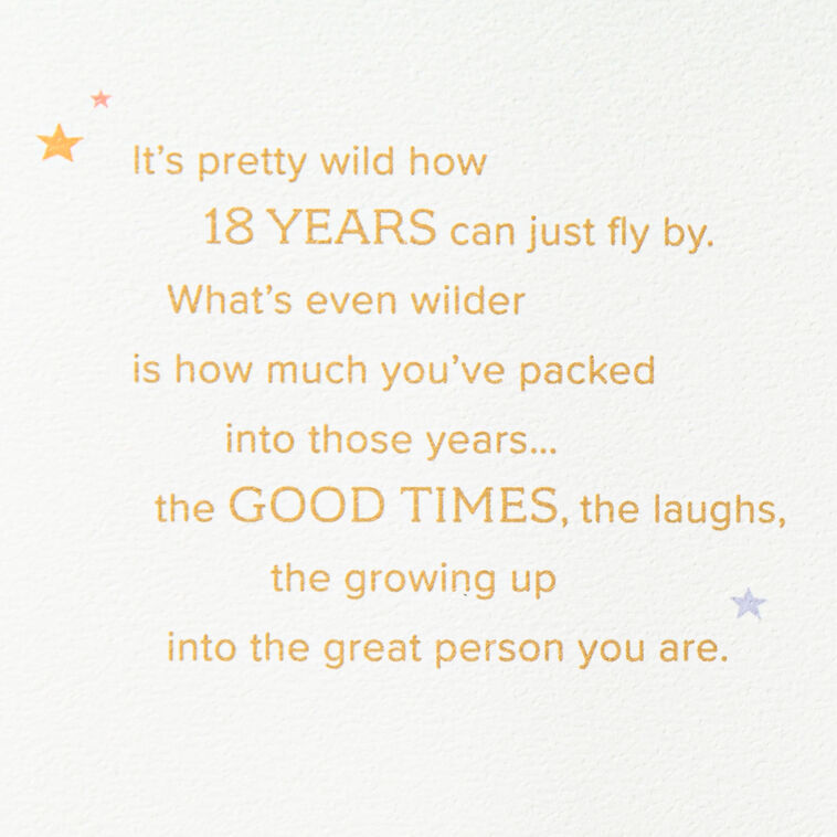 You've Grown into a Great Person 18th Birthday Card With Cake Topper, , large image number 2
