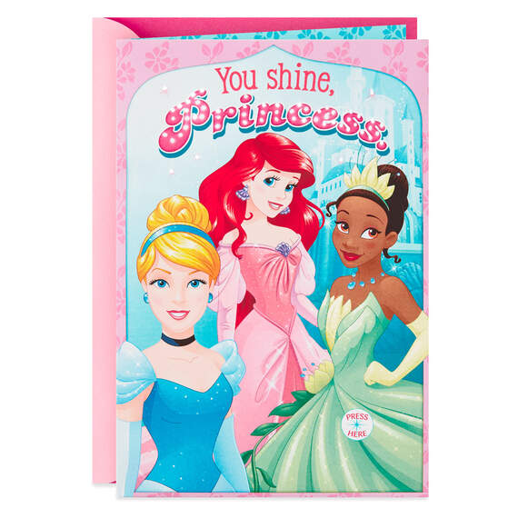 Disney Princess You Shine Musical Birthday Card With Light, , large image number 1