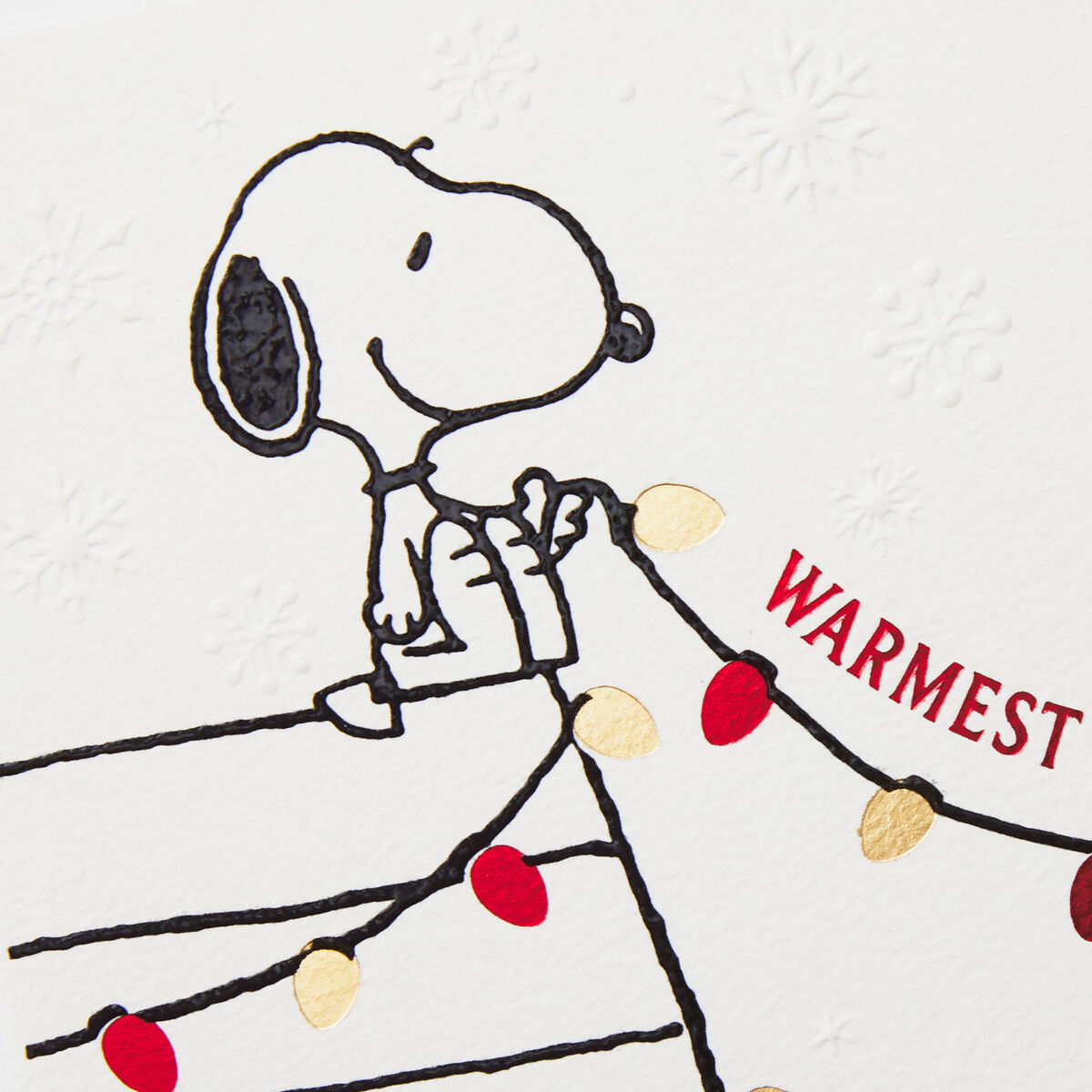 Peanuts® Snoopy and Woodstock Warm Wishes Christmas Card Greeting