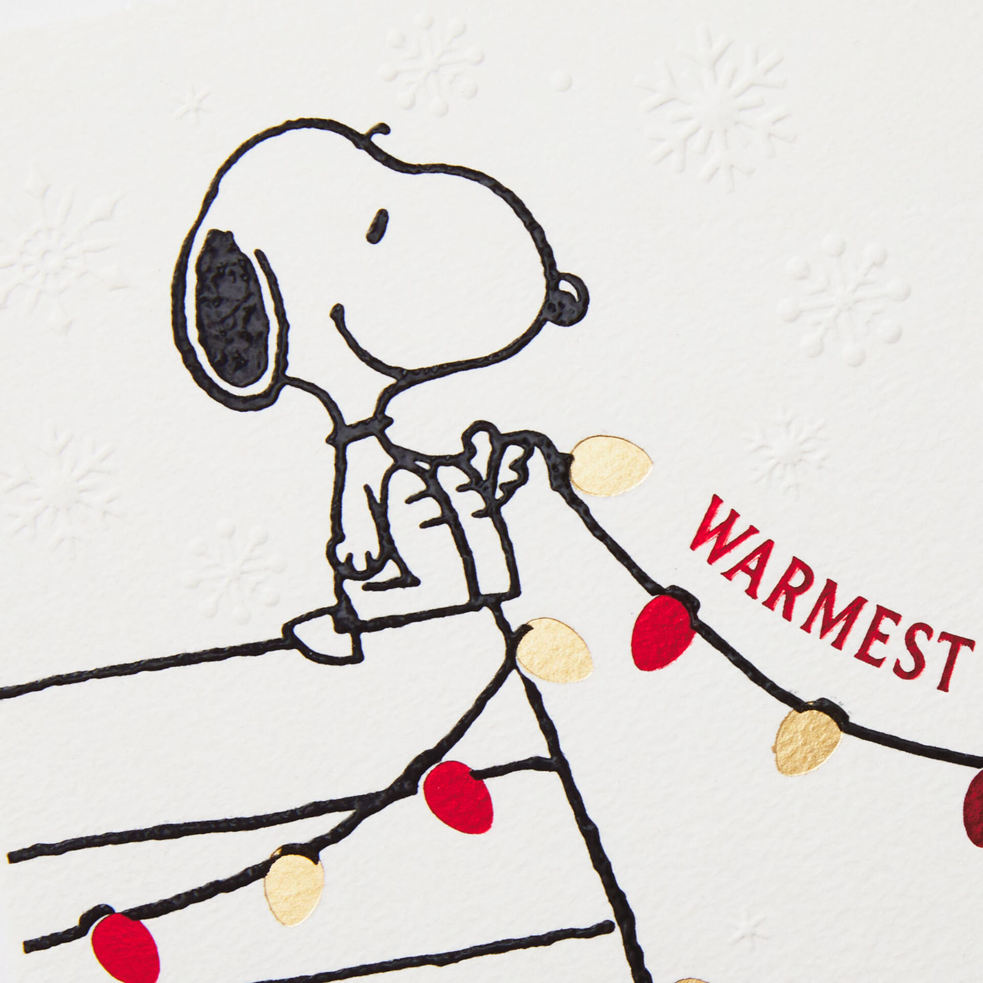 Peanuts® Snoopy and Woodstock Warm Wishes Christmas Card Greeting