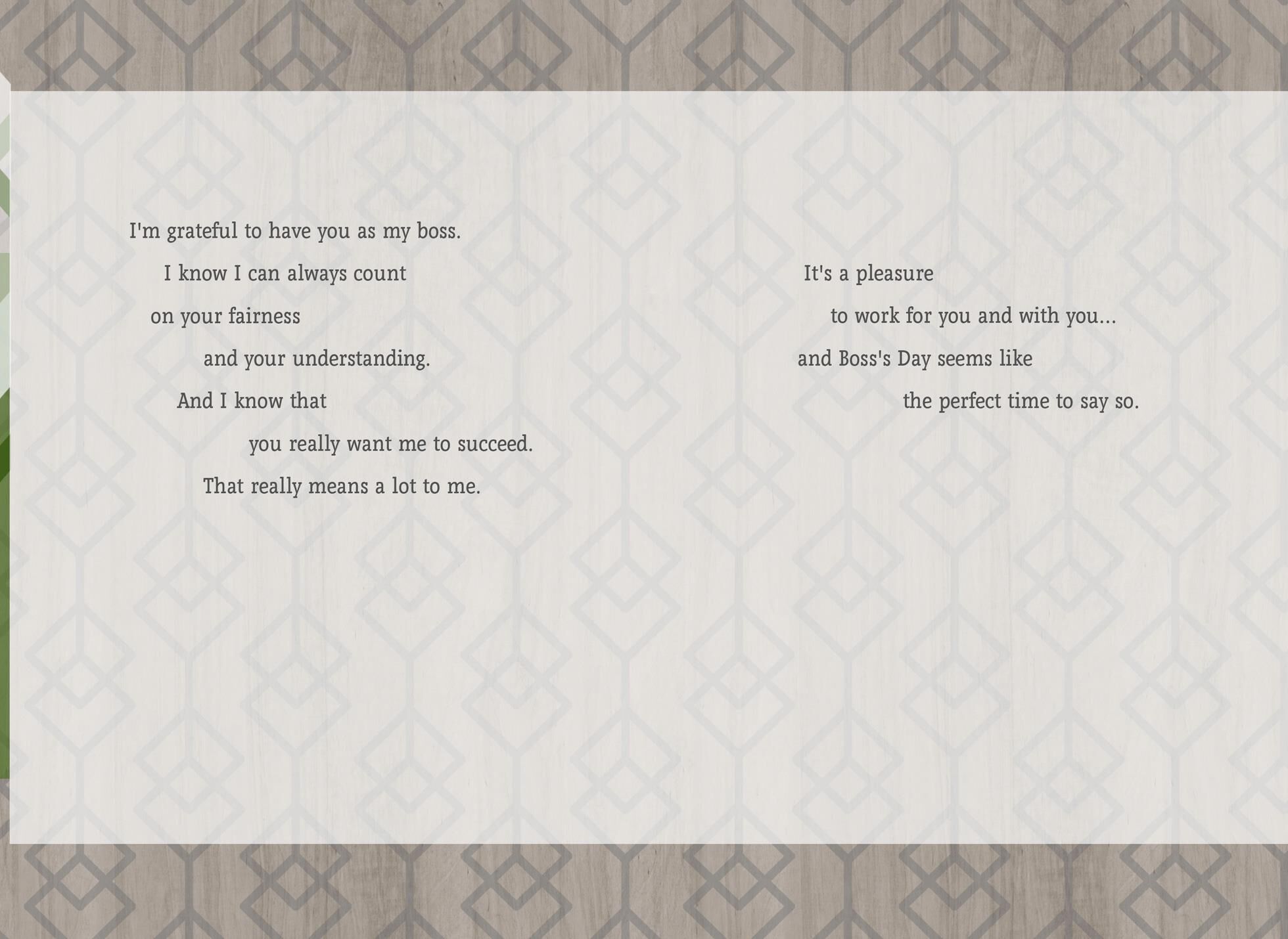 I'm Grateful for You Boss's Day Card