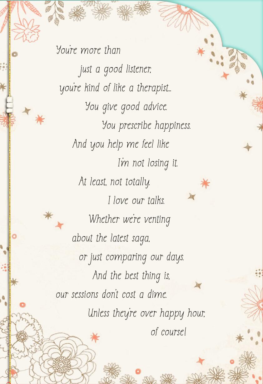 You're Such a Good Listener Friendship Card