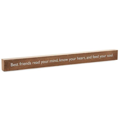 Best Friends Read Your Mind Wood Quote Sign, 23.5x2, 