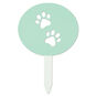 Oval Garden Stake With Paw Print Design front image number 1