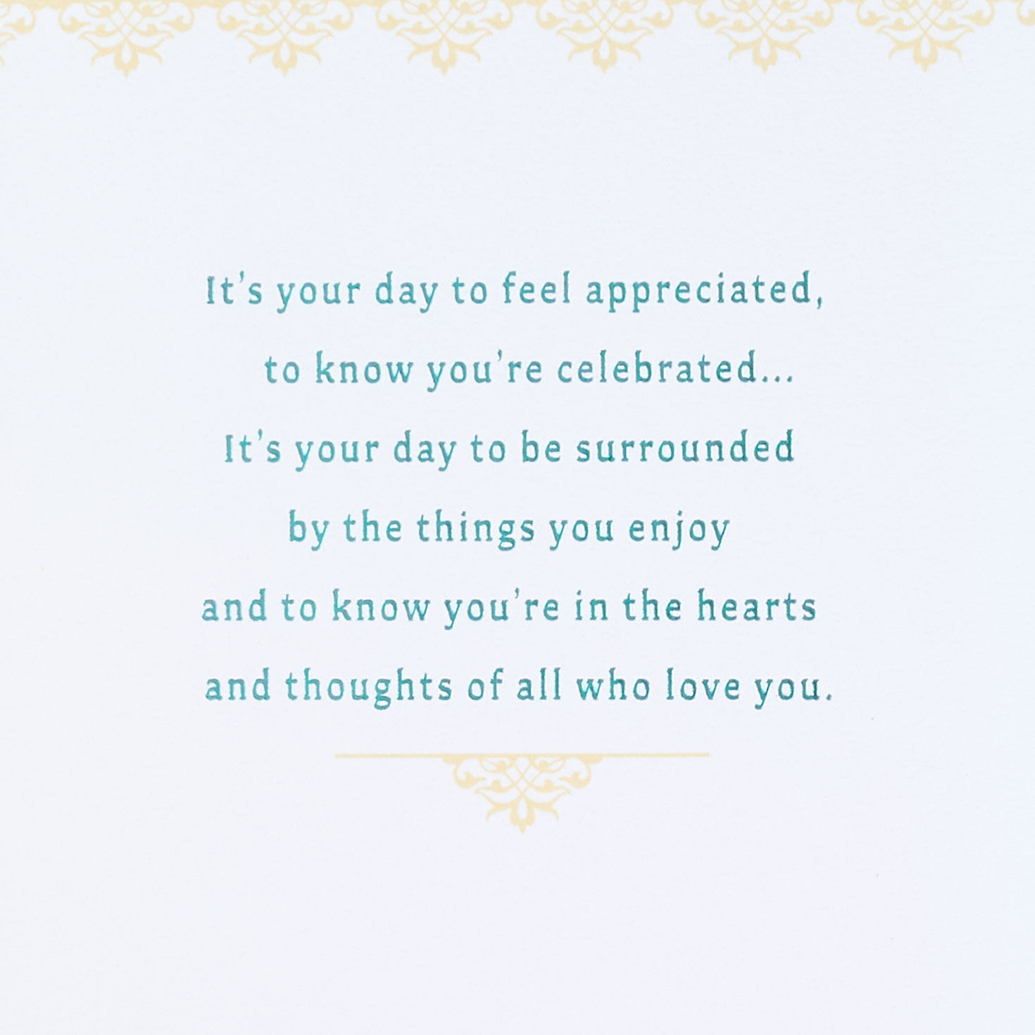 Teal Foil Art Deco Sign Father's Day Card Sentiment image number 2