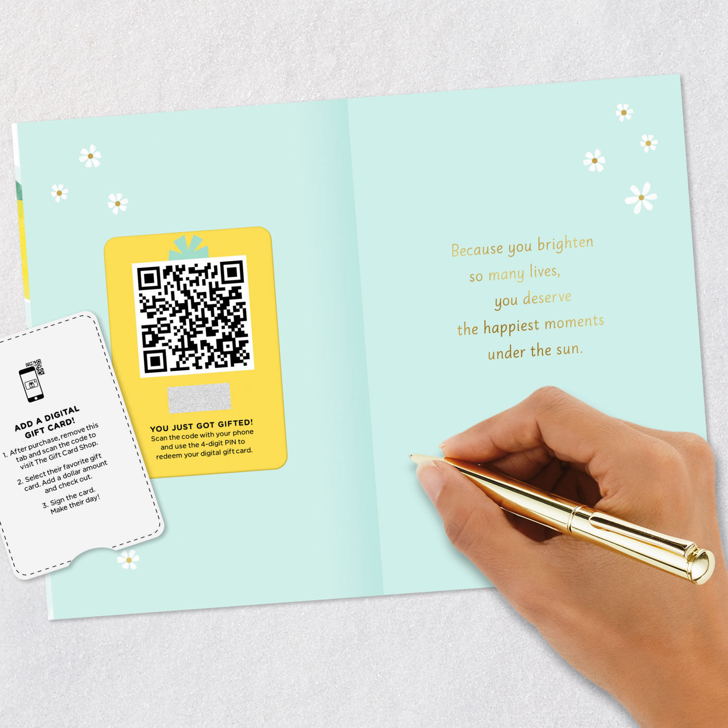 Painted Lemons on Mint Green Mother's Day Card  image number 9