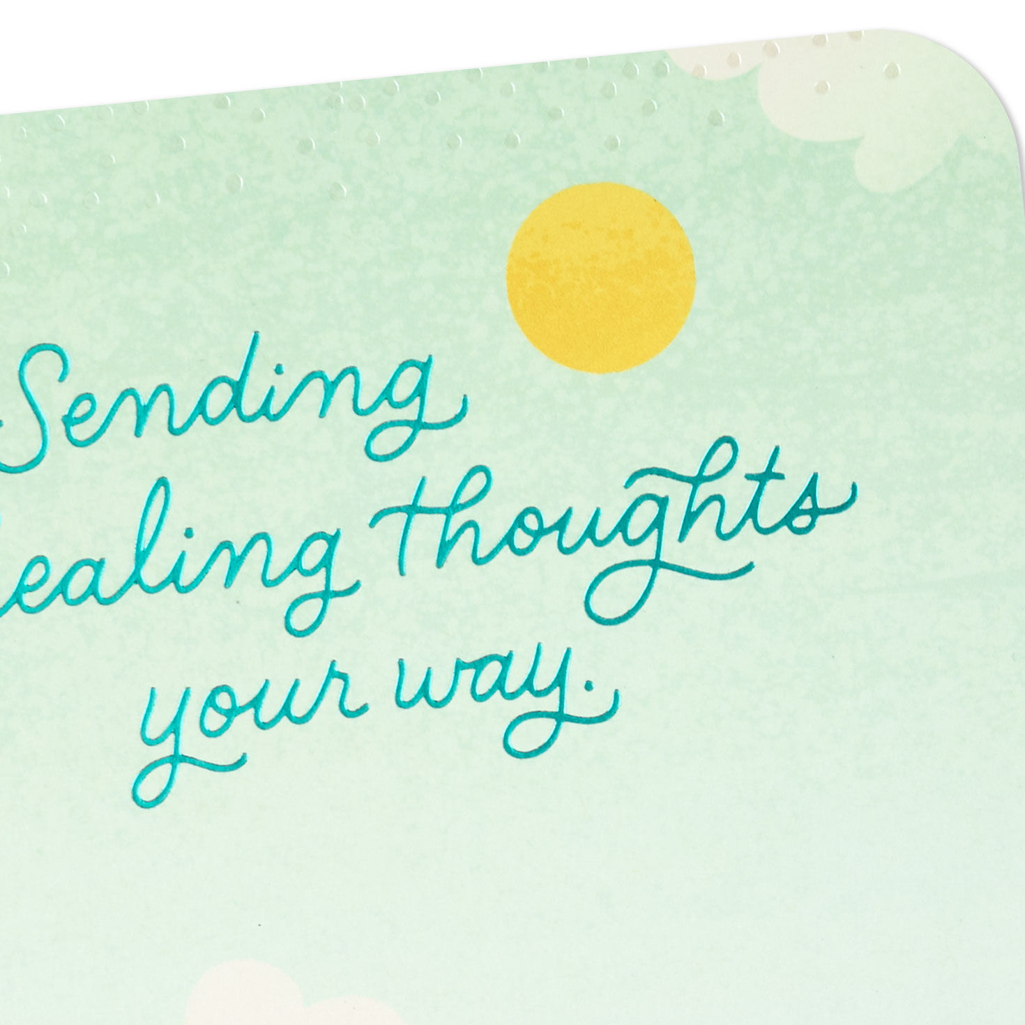 Sunny Mountain Lake Landscape Get Well Card Card Front Detail image number 4