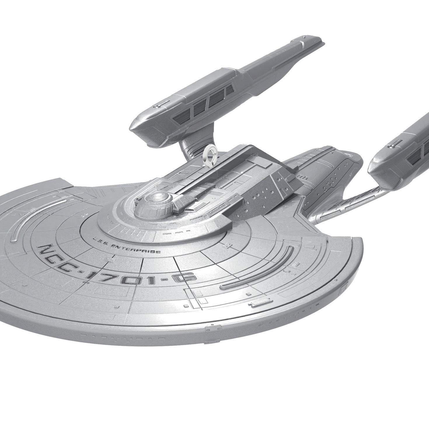Star Trek U.S.S. Enterprise Spaceship Ornament upclose view image number 5