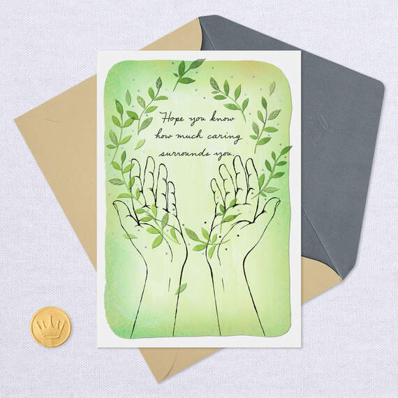 Caring Surrounds You Open Hands Sympathy Card, , large image number 5
