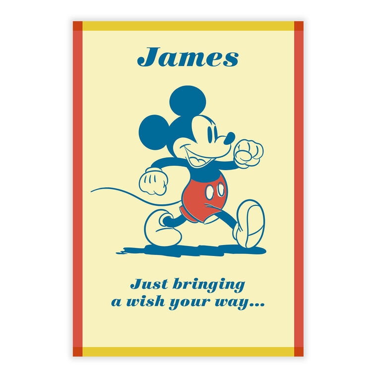 Mickey Walking Personalized Card front image number 8