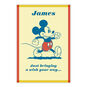 Mickey Walking Personalized Card front image number 8