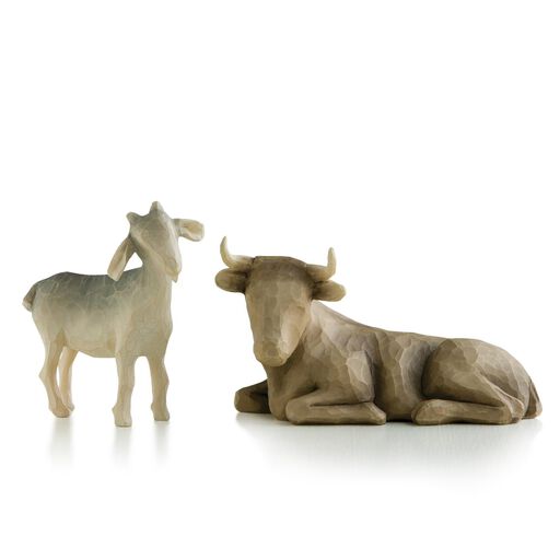 Willow Tree® Ox & Goat Nativity Figurines, 