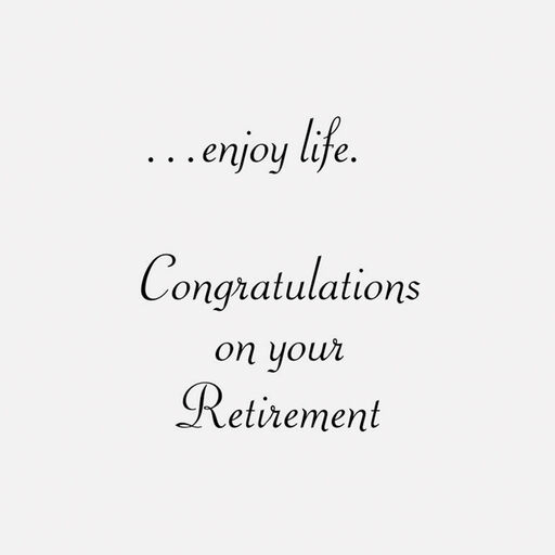 Enjoy Life Retirement Card, 